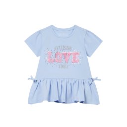 GUESS K T-Shirt Pentru copii Ss W/Frill K6RI24K6YW4 a732 light blue sky
