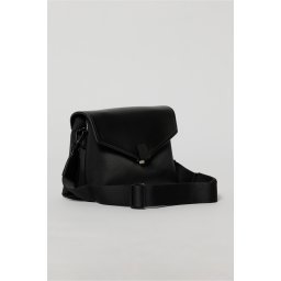 Geanta neagra tip plic cu design elegant si inchidere cu clapeta