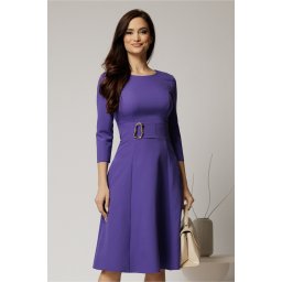Rochie DY Fashion mov clos cu detaliu pe talie