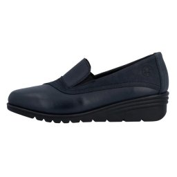 Pantofi dama, albastru, casual, piele naturala, cu platforma, Rieker L5356-14-Albastru (Marime: 37)
