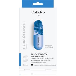 L’biotica Masks Masca de colagen pentru ochi împotriva ridurilor și a cearcănelor întunecate 3 x 2 buc