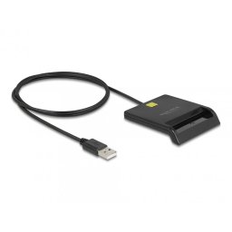 Card Reader USB 2.0 pentru carduri smart cu chip, Delock 91724
