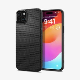 Husa Spigen Liquid Air compatibila cu iPhone 15 Matte Black