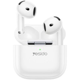 Căști wireless Yesido TWS31, Bluetooth 5.4, alb, in ear, autonomie 4 ore White
