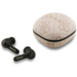 Casti wireless Guess 4G Classic Metal Logo TWS, Bluetooth 5.4, 250 mAh, USB-C Pink