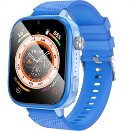Smartwatch HOCO Y101, pentru Copii, 680mAh, Ecran 1.83 inch, Cartela 4G, Apeluri BT si GPS, 1GB RAM + 16GB ROM, Curea silicon Albastru