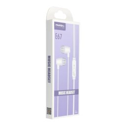 Casti cu fir cu micro Jack 3.5mm, Pavareal, PA-E67 White