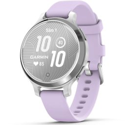 Smartwatch Garmin Lily 2 Active, 38mm, GPS, curea silicon, Silver/Purple Jasmine Purple Jasmine