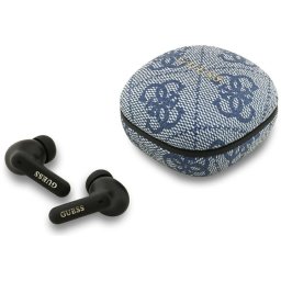 Casti wireless Guess 4G Classic Metal Logo TWS, Bluetooth 5.4, 250 mAh, USB-C Blue