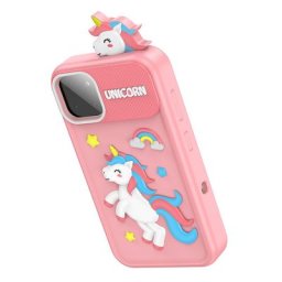Telefon pentru copii Hoco Y103, 2.8 inch, 22 jocuri, 145x70x21mm Roz