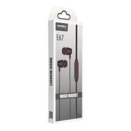 Casti cu fir cu micro Jack 3.5mm, Pavareal, PA-E67 Black