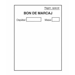 Bon de marcaj, A7 (7x10cm), carnet 100 file, o fata