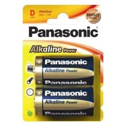 Baterie alcalina D (R20), set 2 bucati, Panasonic