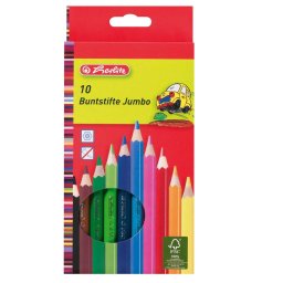 Creioane colorate Herlitz Jumbo 10 culori
