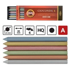 Mine grafit 5,6mm set 6 culori metalizate, Koh-I-Noor