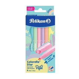 Carioca Colorella Star set 6 culori pastel, Pelikan
