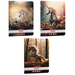 Caiet A5, 48 file, Herlitz Unicorn, hartie 70 g/mp, FSC