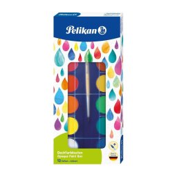 Acuarele 12 culori+pensula Pelikan