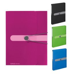 Mapa plastic cu elastic A4, latime 4cm, Herlitz