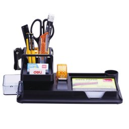 Suport accesorii birou echipat 16 piese, 7 compartimente, Deli