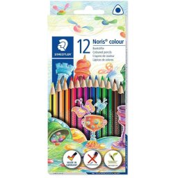 Creioane colorate Staedtler 12 culori Noris triunghiulare