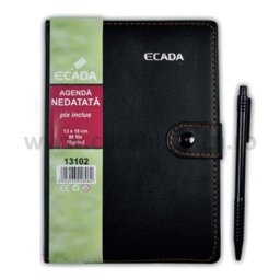 Agenda cu pix Ecada 13x18cm