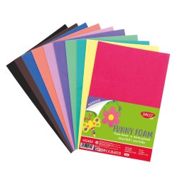 Hartie gumata autoadeziva 20 x 30 cm, set 10 culori, Daco