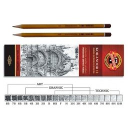 Creion tehnic grafit, diverse duritati, Koh-I-Noor