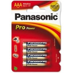 Baterie alcalina AAA (R3), set 4 bucati, Panasonic Pro Power