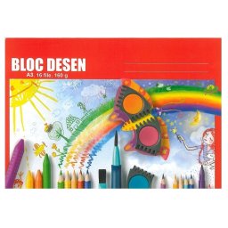 Bloc desen A3, 16 file, 160g/mp