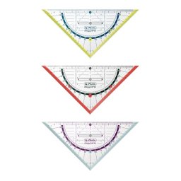 Echer/raportor 45° cu grip, ipotenuza 16cm, Herlitz