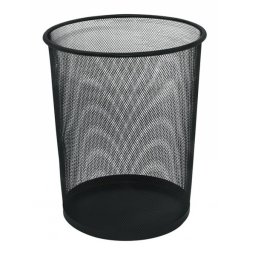 Cos de birou metalic negru 18L Mesh, Q-Connect