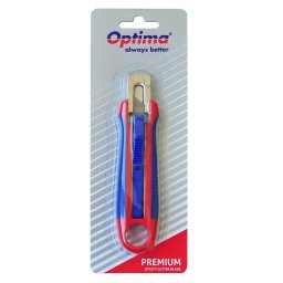 Cutter premium cu lama trapezoidala, auto-retractabil, Optima