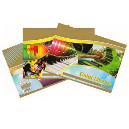 Caiet muzica 24 file, hartie 80g/mp, Silence Gold