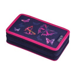 Penar Herlitz echipat dublu (2 compartimente) 23 piese Rainbow Butterfly
