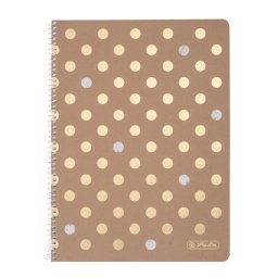 Caiet A4 80 file cu spirala, matematica, Pure Glam, Herlitz