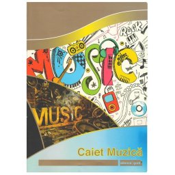Caiet muzica A4 24 file, hartie 80g/mp, Silence Gold, hartie 80g/mp