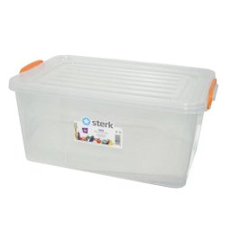 Cutie depozitare plastic, cu capac si manere, 25 L