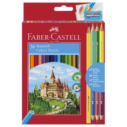 Creioane colorate Faber-Castell 36+3+1 culori + ascutitoare