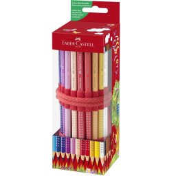 Creioane colorate acuarela Faber-Castell Grip Rollup 18 culori + ascutitoare