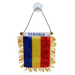 Steag cu ventuza Romania, 8 x 12 cm