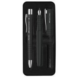 Set cadou stilou+pix Faber-Castell Poly Ball, negru
