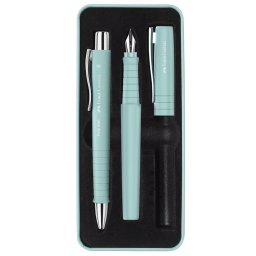 Set cadou stilou+pix Faber-Castell Poly Ball, bleu caraibe