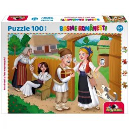 Puzzle 100 piese Fata babei si fata mosului, 32x23 cm, Noriel