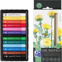 Creioane colorate cerate Jumbo Oxford Oil Pastels, 12 culori