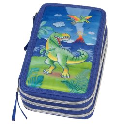 Penar Faber-Castell neechipat cu 3 compartimente Unicorn / Dinozaur