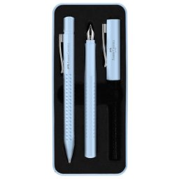 Set cadou stilou+pix Faber-Castell Grip 2010 Sky Blue