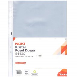 File protectie cristal A4, 75 microni, 100 buc./set, Noki