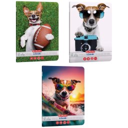 Caiet A5, 48 file, Herlitz Cool Dog, hartie 70 g/mp, FSC