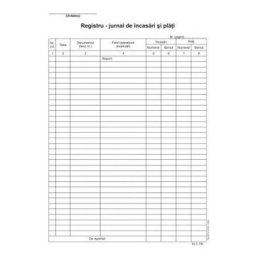 Registru jurnal de incasari si plati snuruit